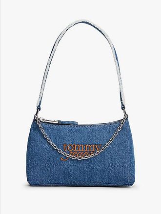 Tommy Hilfiger Bolso denim de hombro con logo bordado