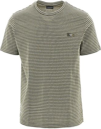 Emporio Armani Striped cotton Swimwear T-shirt Man XXL
