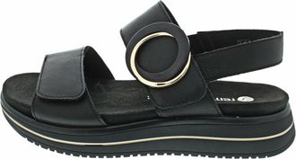 Remonte Sandalen - Dames - Schoenen - Zwart - Maat: 41 EU Leer