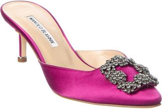 Manolo Blahnik Hangisimu 50 Satin Mule