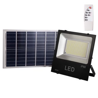GreenIce Foco Proyector Led 200w 20.000lm 6000&ordm;k Solar Sensor 200w + Control Remoto Panel 6v/30w 40.000h [ho-626006-cw]