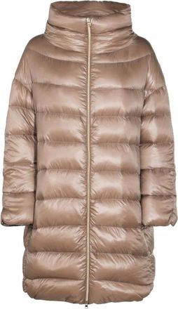 Herno Matilde Midi Puffer Coat - female - Herno - Down Coats - Beige - 2XL - Coats