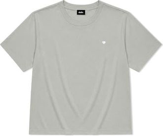 Dalix Lil Heart Relaxed Midweight Jersey Tee in Storm Gray at Nordstrom, Size Xx-Large