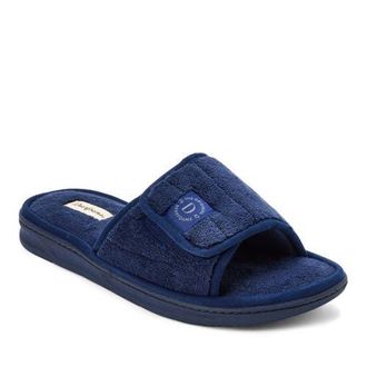Dearfoams Collin Terry Adjustable Shower Slide Slipper in Navy Blazer at Nordstrom, Size X-Large