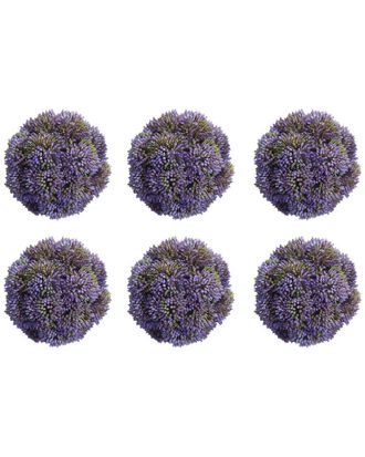 Creative Displays Inc. Set Of 6 Decorative Purple Sedum Balls