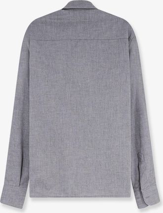 Maison Margiela Mens Shirt With Zip, Cotton Grey