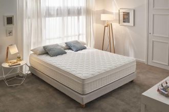 Moonia Colch&oacute;n Muelles Ensacados Box Spring Premier Viscoel&aacute;stico Muelles Transpirable - 150x200 Cm - Moonia