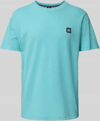 Lerros T-Shirt mit Strukturmuster und Rundhalsausschnitt in Tuerkis, Gr&ouml;&szlig;e XL