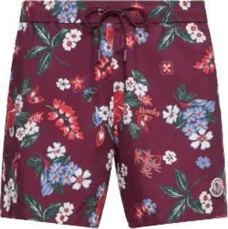 Moncler Floral Print Zwemshorts - Heren - Strandmode - Veelkleurig - M - Polyester - Badmode