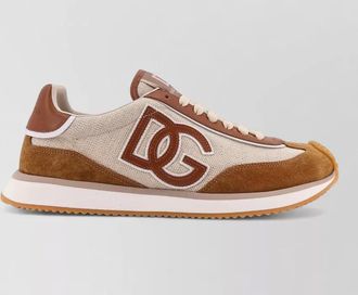 Dolce & Gabbana mesh and leather low-top sneakers