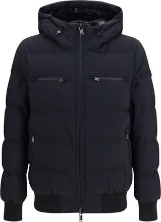 Moose Knuckles Black Nylon Full-Length Mens Jacket
