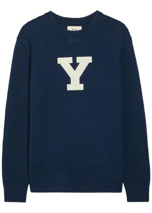 GANT Yale Appliqu&eacute;d Wool Jumper - Navy - Xxl
