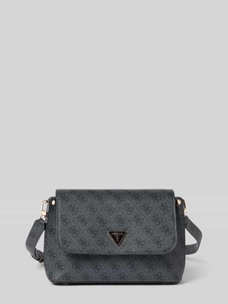 Guess Handtasche mit Logo-Muster und Label-Applikation in Black, Gr&ouml;&szlig;e 1