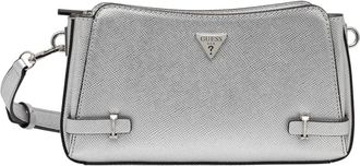 Guess Rosalba Crossbody Tas - Dames - Schoudertassen - Grijs - ONE Size - Leer - Tassen