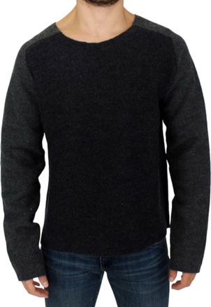 Costume National Mens Long Sleeve Pullover Sweater - Dark Grey Wool - Size EU 48 (Mens)