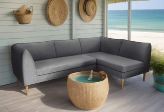Domo Collection Ecksofa »Filho, individuell erweiterbar« L-Form für Terrasse, Garten und Balkon, speziell für Outdoor
