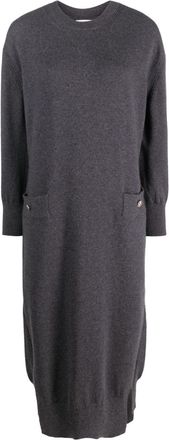 Barrie Iconic knit midi dress - women - Cashmere - S - Grey
