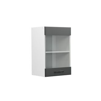 Vicco Armario De Cocina Con Vidrio R-line, Antracita Casa De Campo, 40 Cm, Vicco