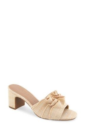 Aerosoles Gabrielle Ruffe Slide Sandal in Natural Raffia at Nordstrom Rack, Size 10