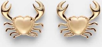 Stone and Strand Pinch Me 14kt gold earrings