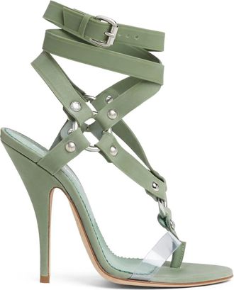 Dsquared2 multi-strap sandals - women - Goat Skin/Latex/Leather - 38 - Green