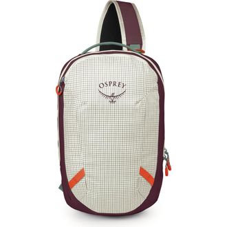 Osprey Transporter Water Resistant Sling Bag in Mystery White/Moody Burgundy at Nordstrom