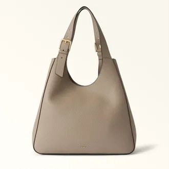 Furla Dora Borsa Shopping L Cachemire Gray Grigio Pelle Granata Doppia Nisos Donna