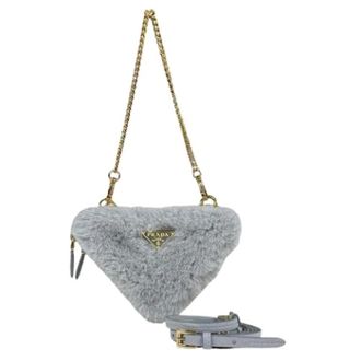 Prada Pre-owned Cross Body Bags, female, Gray, Size: ONE SIZE Pre-owned Vintage Saffiano Shoulder Bag