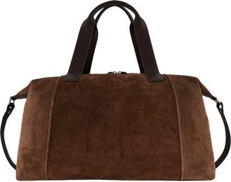 Vince Westmore Suede Duffle Bag in Chocolate at Nordstrom