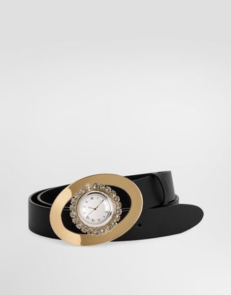 Dolce & Gabbana Calfskin Belt - Man Belts Black 100