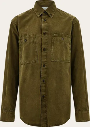Ferragamo Uomo Camicia work botton down Verde