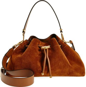 Jimmy Choo London Cinch M Leather Bucket Bag in Tan at Nordstrom