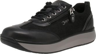 Joya Womens Laura II Leather Textile Black Shoes 4 UK