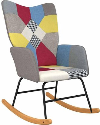 vidaXL Vidaxl - Silla Mecedora De Tela Patchwork