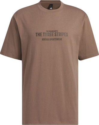 adidas Verbiage T-shirt Brown IP3929