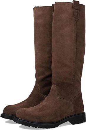 La Canadienne Womens La Canadienne Hollie Boots Brunette Suede Knee High Pull On HTAT266