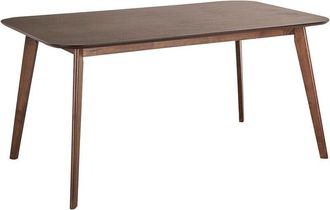Beliani Dining Table EPHRATA Dark Mahogany 150 cm 90 cm