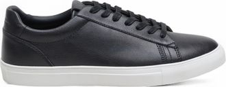 Antique Rogue Mens Black Leather Trainer Sneaker Shoes - Gibbs