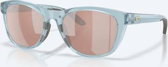 Costa Unisex Aleta Sunglasses In Trans Silt Blue/copper Silver