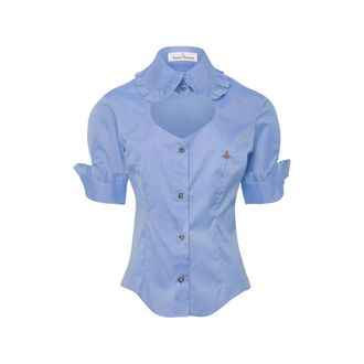 Vivienne Westwood Ruffled-detail Logo-embroidered Shirt