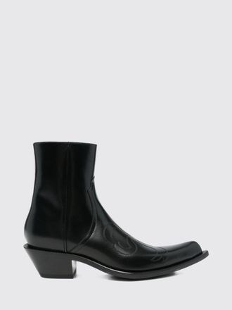 Acne Studios Stivaletti texani in pelle con punta affusolata e zip laterale