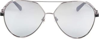 Moncler Occhiali da sole con montatura stile pilota - Argento