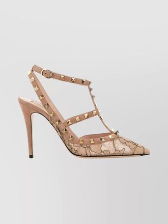 Valentino Garavani lace and suede pumps