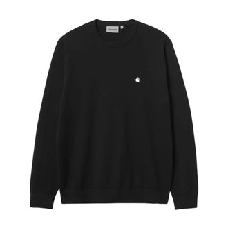 Carhartt Work in Progress Carhartt Wip, Round-neck Knitwear, male, Black, Size: S Madison Sweater