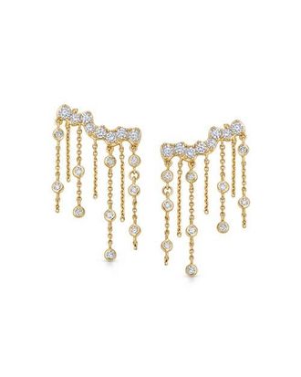 Astley Clarke Solid Gold Asteri Lab Grown Diamond Chain Crawler Earrings at Nordstrom