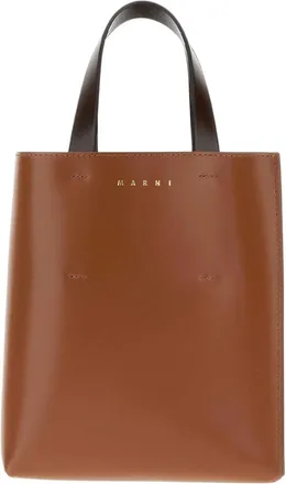 Marni Brown/Beige Museo Mini Tote