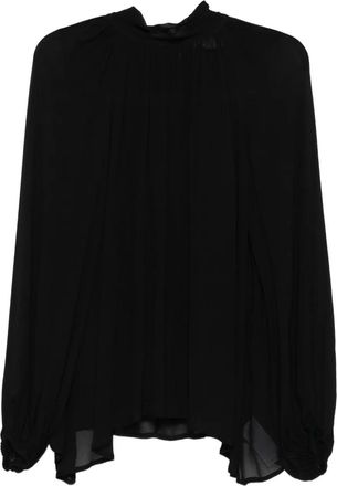 Isabelle Blanche Blusa semi trasparente - Nero