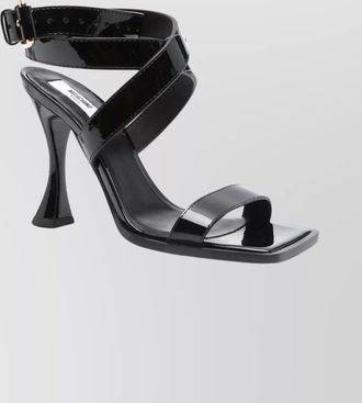Moschino strappy ankle wrap sandals with flared heel