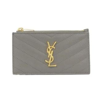 Saint Laurent Portafoglio in pelle Pre-owned - - Pre-owned - Donna - Grigio - ONE SIZE