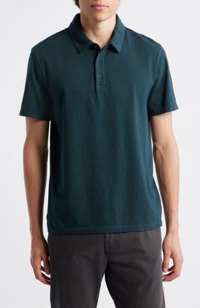 Vince Regular Fit Garment Dyed Cotton Polo in Washed Seaweed at Nordstrom, Size Xx-Large